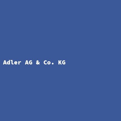 Manufacturer: Adler AG &amp; Co. KG