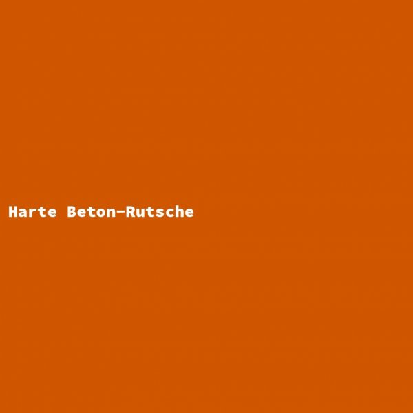 Harte Beton-Rutsche